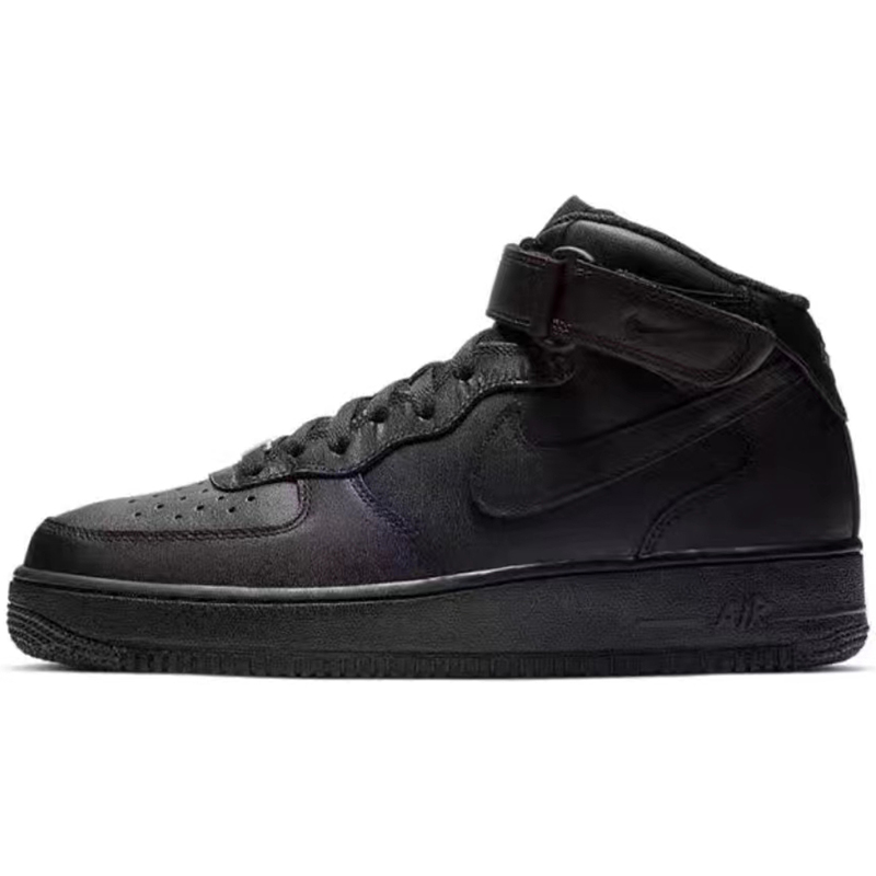 热销Nike Air Force 1 Mid AF1 板鞋 中帮 黑白 315123 804609 - 图0