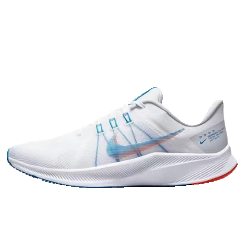 #耐克 Nike Quest 4 跑步鞋 蓝白 轻便 回弹 低帮 DA1105-101 - 图3