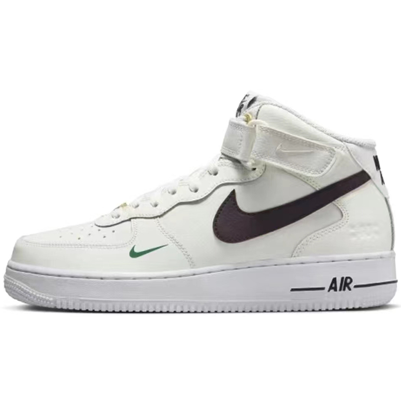 热销Nike Air Force 1 Mid AF1 板鞋 中帮 黑白 315123 804609 - 图2