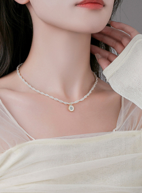 2025新款双层叠戴小珍珠项链