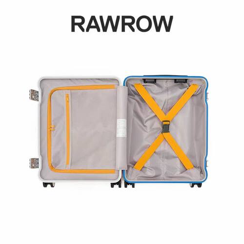 韩国RAWROW行李箱铝制20寸登机箱万向轮TSA海关锁24寸28寸旅行箱 - 图2