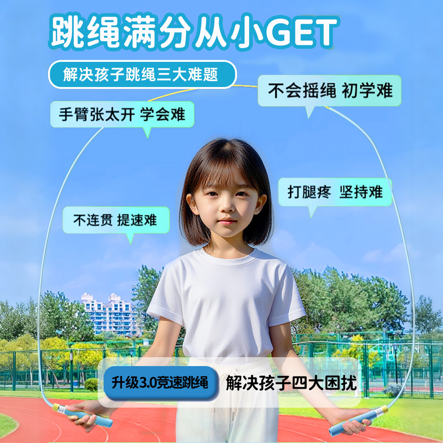 跳绳儿童小学生专用不打结一三年级竞速双轴承幼儿园初学体育比赛,淘宝优惠券,粉丝福利购,淘宝优惠卷