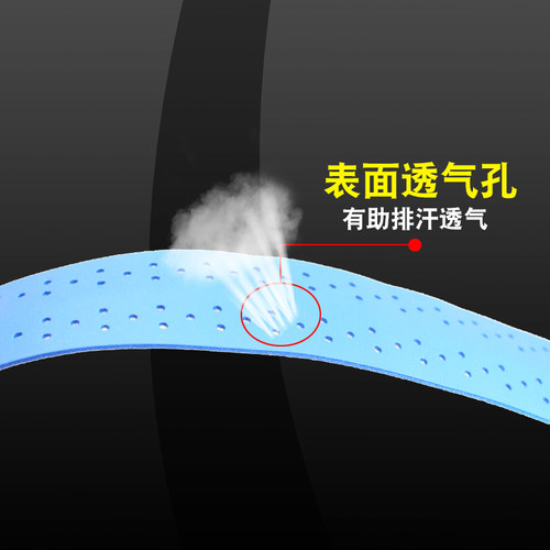10条装平面覆膜打孔羽毛球拍手胶网球鱼竿弹弓龙骨把胶毛巾吸汗带 - 图3