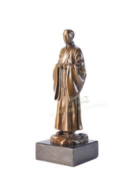 鸿鑫雕塑黄铜弘一大师工艺品摆件