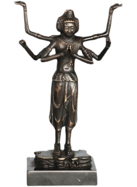 铜雕阿修罗FX057专业中式工艺品客厅书房玄关办公室家居桌面摆件