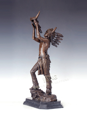 鸿鑫雕塑黄铜欧式人物装饰品摆件