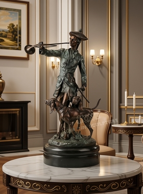 装饰品摆件鸿鑫雕塑黄铜欧式人物