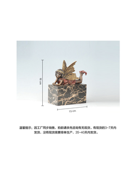 小精灵桌面摆件鸿鑫雕塑黄铜欧式