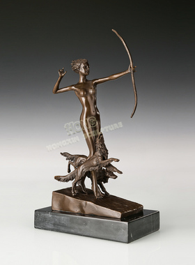 丹安娜摆件鸿鑫雕塑黄铜欧式人物