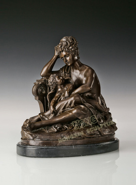 鸿鑫雕塑黄铜欧式人物装饰品摆件