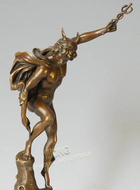 商业之神墨丘利摆件鸿鑫雕塑欧式