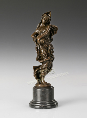 鸿鑫雕塑黄铜欧式人物装饰品摆件