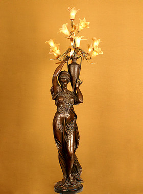 鸿鑫雕塑黄铜欧式客厅工艺品摆件