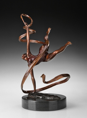 家饰女子体操鸿鑫雕塑黄铜中式