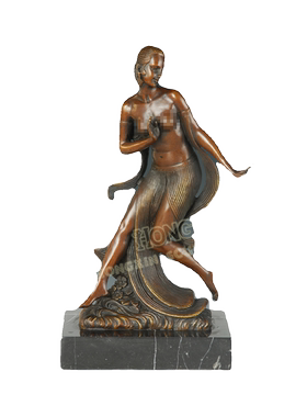 鸿鑫雕塑黄铜欧式人物装饰品摆件