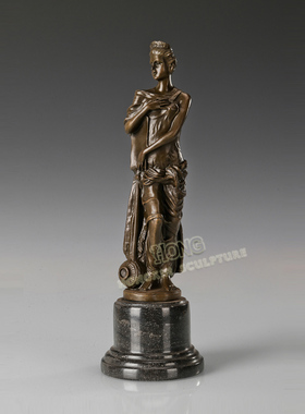 鸿鑫雕塑黄铜欧式人物装饰品摆件