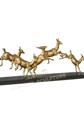 工艺品客厅摆件鸿鑫雕塑黄铜动物