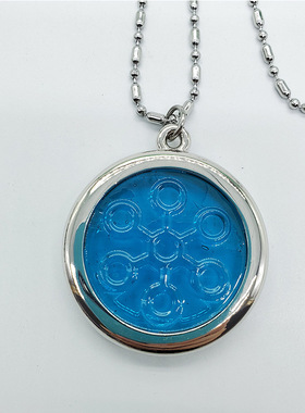 QuantumPendant蓝色透明琉璃坠