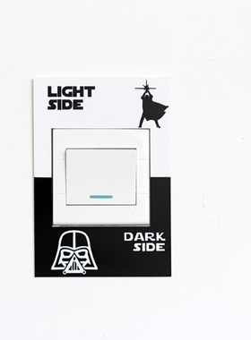 star wars创意星球大战开关贴插座盖电源开关家饰电灯开关贴装饰