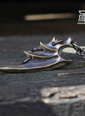 挂坠翅膀项链情侣生日礼物恶魔