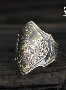 质感盔甲胄十字军战争图腾手工