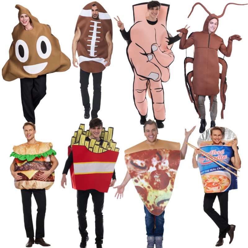 万圣节cos服成人蟑螂便便薯条汉堡香肠泡面搞怪衣服搞笑创意服装