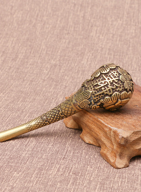 仿古纯铜佛缘烟斗烟器工艺品摆件