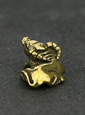 十二生肖牛摆件小号金牛镇纸纯铜工艺品家居客厅书桌办公室装饰品