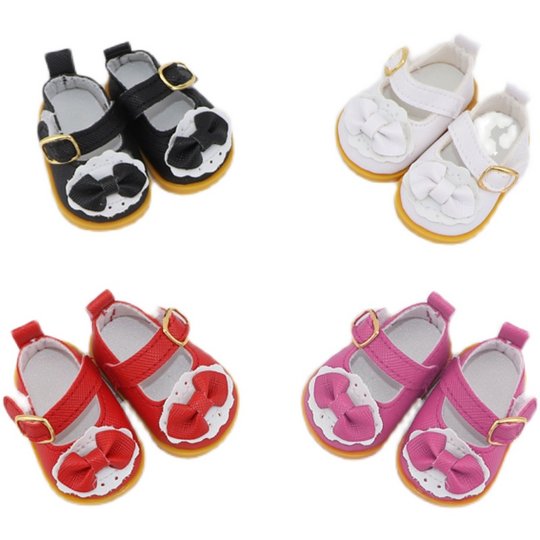 满58包邮 米露娃娃小美乐衣服配件 娃鞋 公主鞋 蝴蝶结小皮鞋女孩