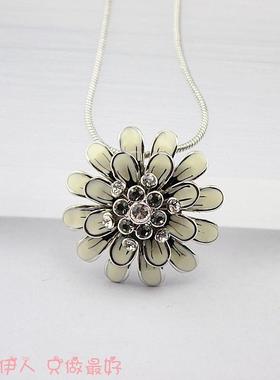 多层水钻小雏菊防过敏套链