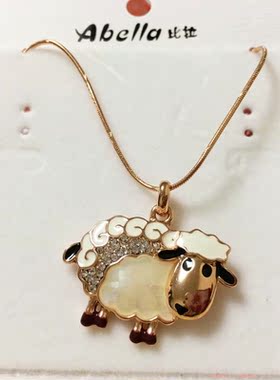 饰品玫瑰金色贝壳水晶短链