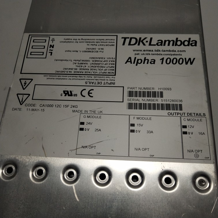 议价商品原装 TDK Lambda Alpha1000W H10093 电源 CA1000 12C 15 - 图0