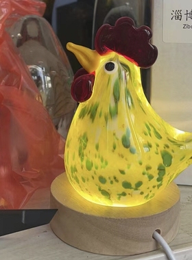 淄博博山特产琉璃鸡摆件纯手工公鸡工艺品家居装饰品十二生肖摆件