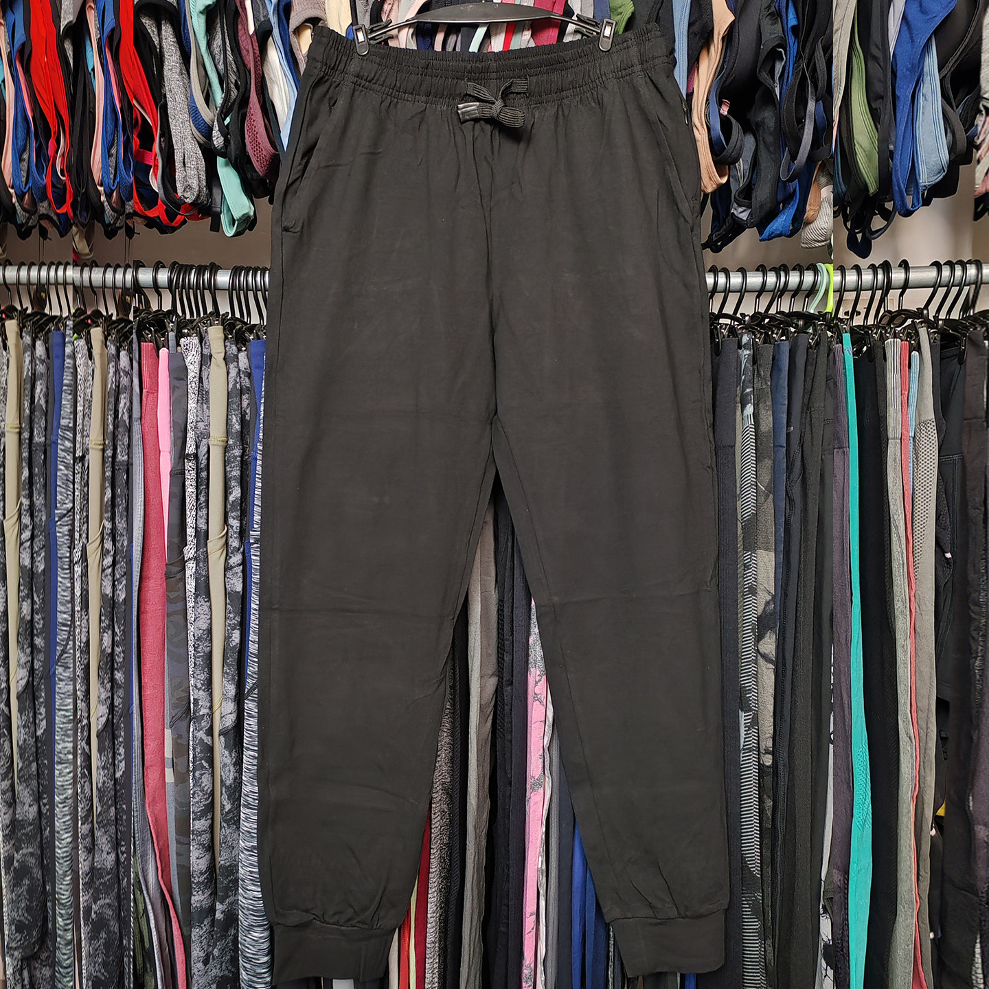 外贸运动束脚裤宽松休闲拉链口袋棉质柔软大码健身瑜伽跑步长裤女,淘宝优惠券,粉丝福利购,淘宝优惠卷