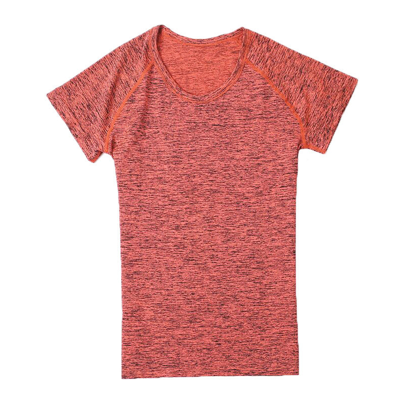 t恤女短袖瑜伽服速干运动训练跑步休闲夏季薄款段染圆领健身上衣