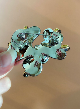 高级感水晶鸢尾花胸针胸花