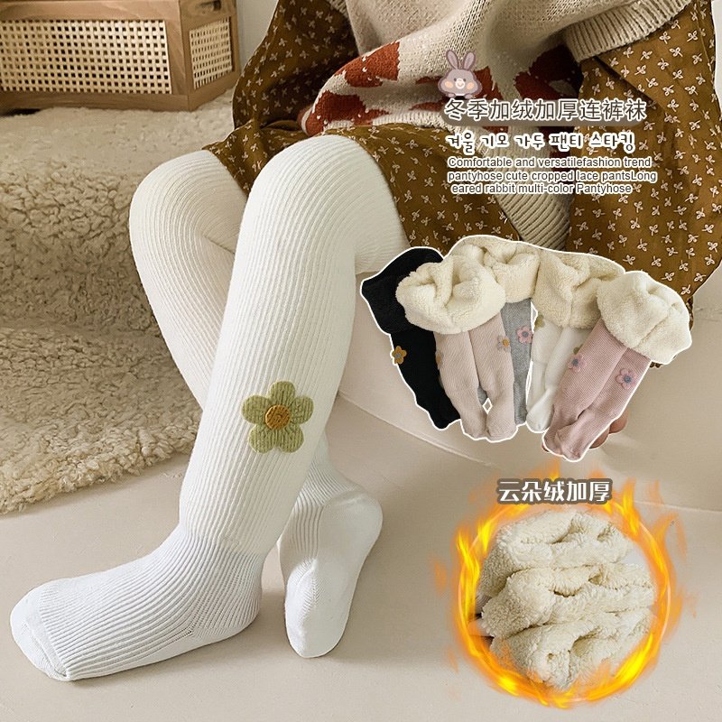 冬季儿童加绒加厚连裤袜细竖条云朵绒保暖一体裤女宝宝大PP打底裤,淘宝优惠券,粉丝福利购,淘宝优惠卷