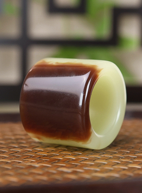 和田玉糖玉扳指玉石戒指