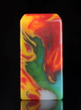 天然和田玉羊脂玉金丝玉印章