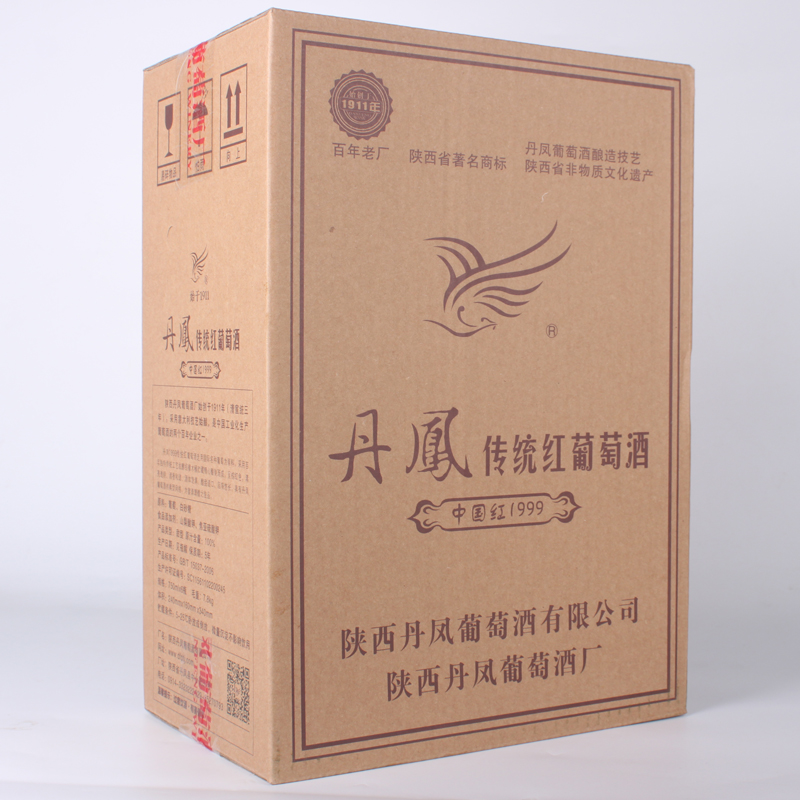 陕西丹凤传统红葡萄酒整箱6支装中国红1999甜型赤霞珠国产甜红酒 - 图1