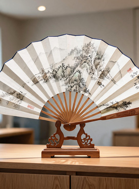 纯手绘古风手工画折扇10寸15方