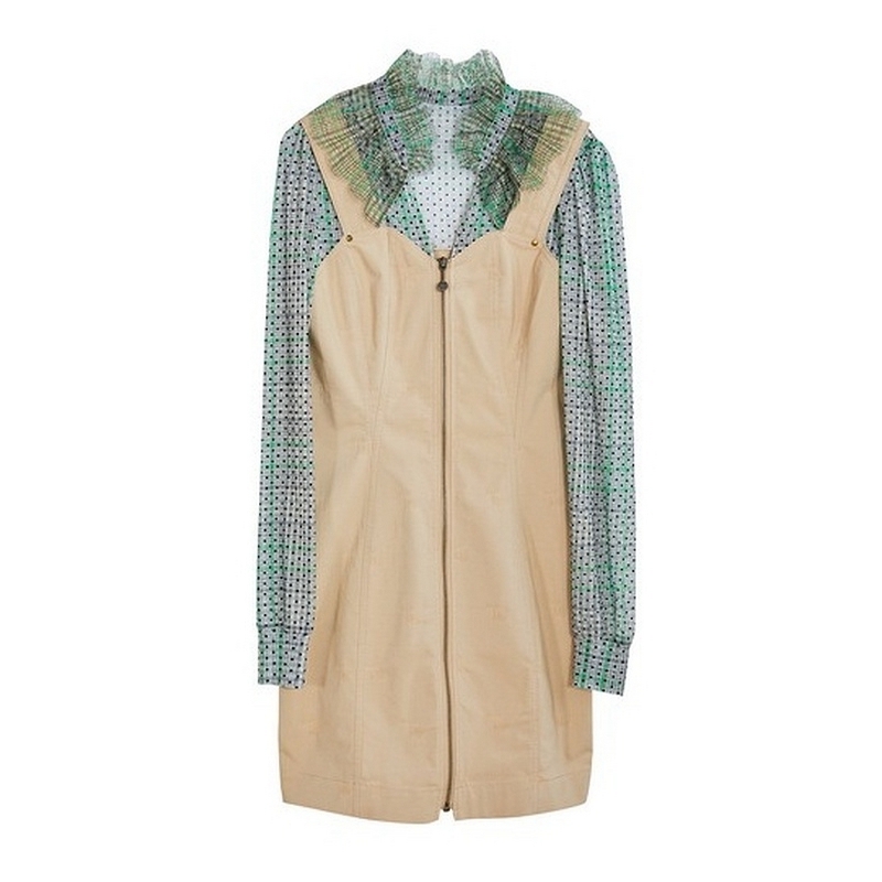 MIIDII谜底2022春秋季新款设计V领花边通勤OL收腰连衣裙221ML0168 - 图3