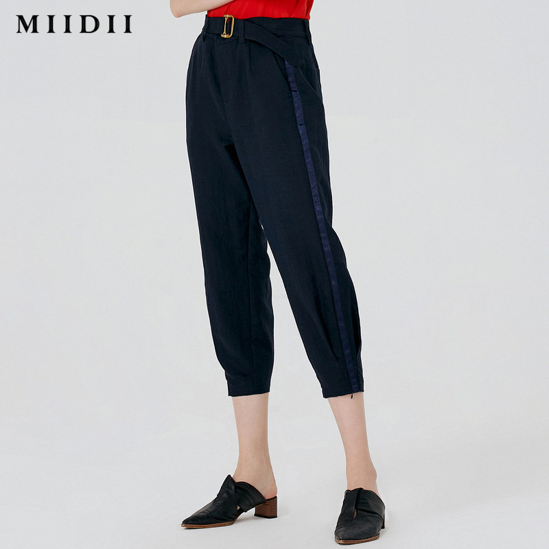 miidii /谜底20夏装新款宽松休闲裤 谜底休闲裤