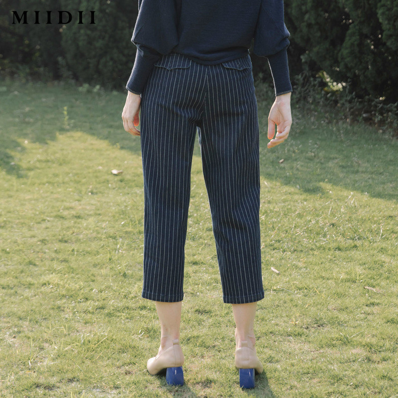 谜底/ miidii20春季新款显瘦牛仔裤 谜底牛仔裤