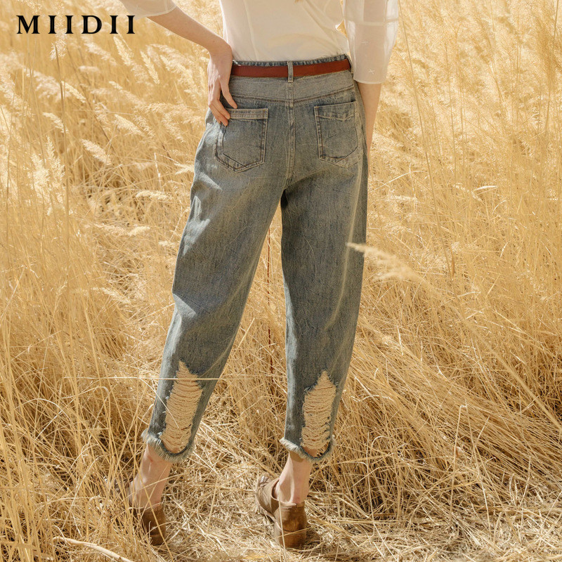 miidii /谜底2020秋季新款牛仔裤 谜底牛仔裤