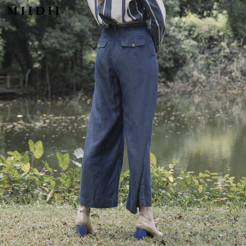 谜底/ miidii20春新品舒适牛仔裤 谜底牛仔裤