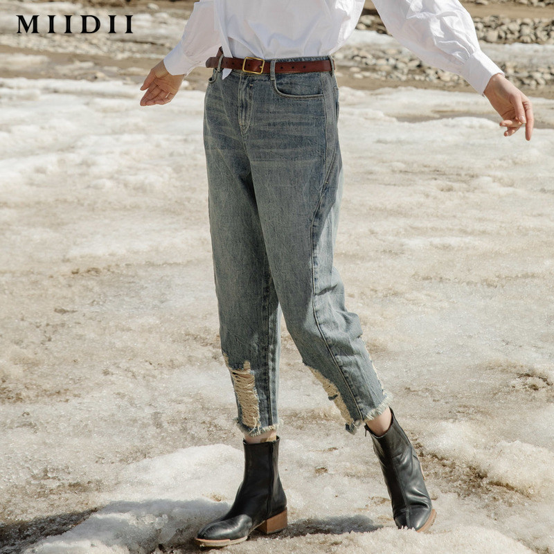 miidii /谜底2020秋季新款牛仔裤 谜底牛仔裤
