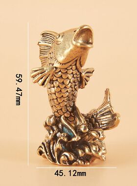 铜鲤鱼纯铜跳龙门家居装饰金鱼