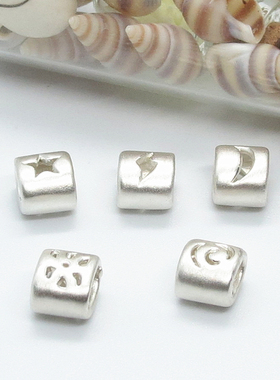 s999纯银3diy硬足银云路路通手链