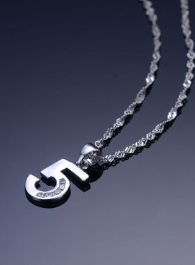 diy镶钻女款阿拉伯数字项链